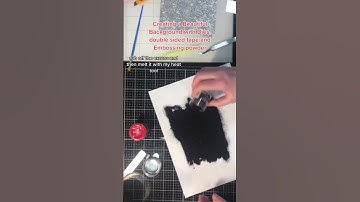 Faux Glass Die Technique with double sided tape & Embossing Powder #cardmakingtechniques #shorts