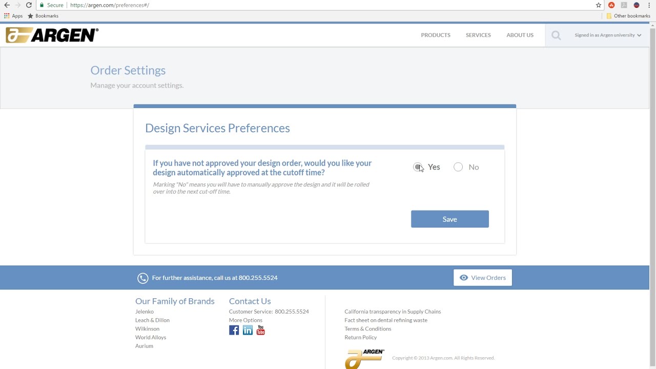 Argen University - Setting Your Preferences for Argen Design Center ...