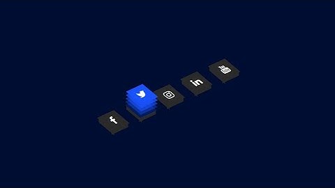 3D Social Media Button Using HTML & CSS