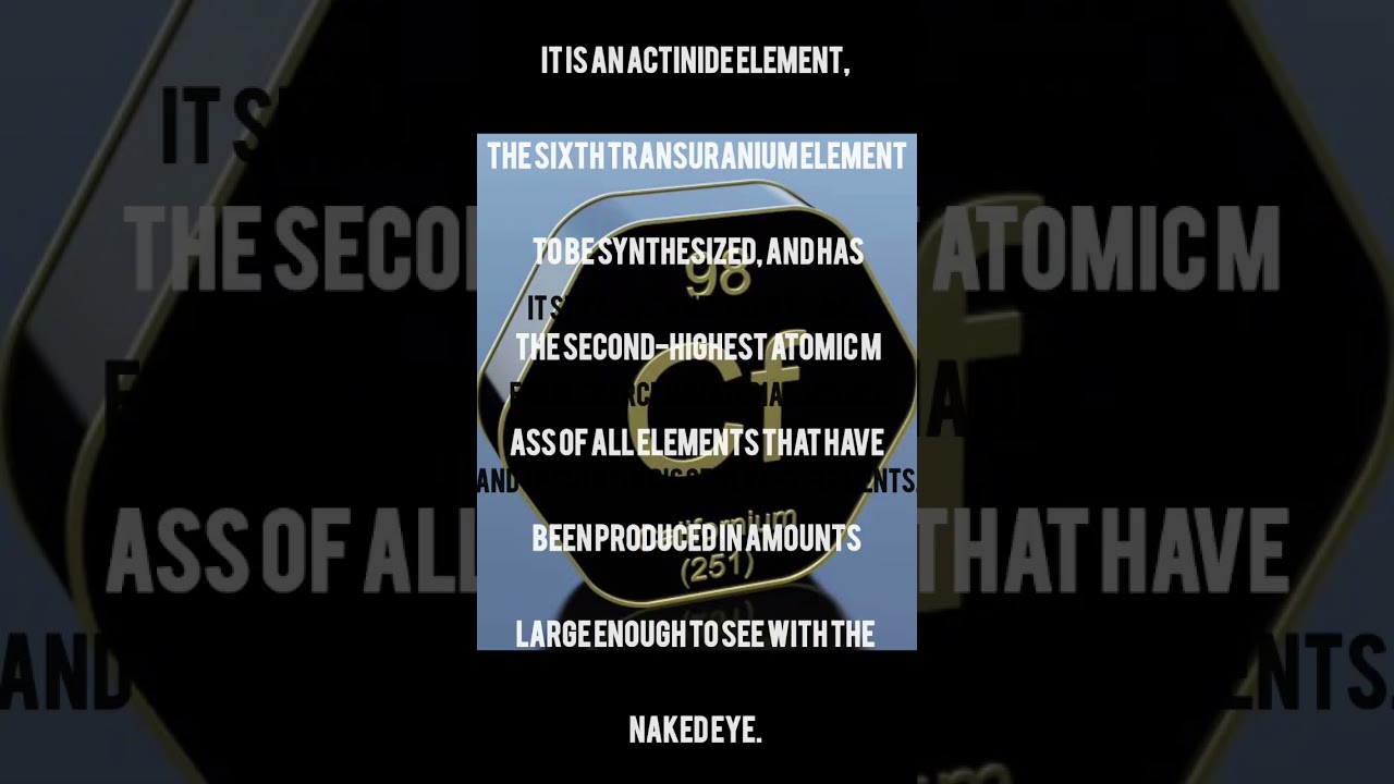 10th man made element Californium