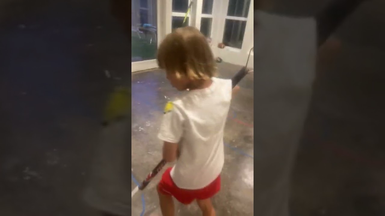 Colby playing hockey