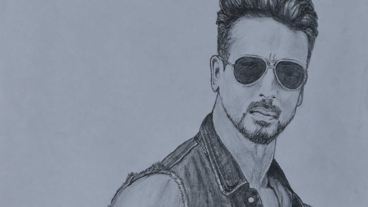 Sketch Of Tiger Shroff | Tiger Shroff Drawing - YouTube