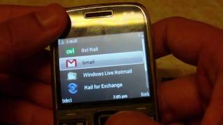 Setting up email on Nokia E72