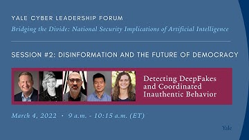 Detecting DeepFakes & Coordinated Inauthentic Behavior | Yale Cyber Leadership Forum | March 4, 2022