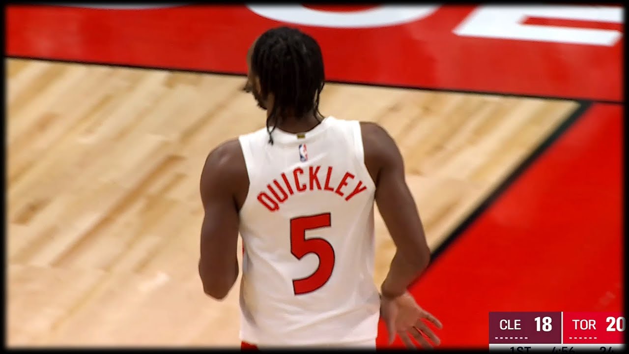 Immanuel Quickley Strokes the 3-Pointer | RAPTORS vs CAVS - YouTube