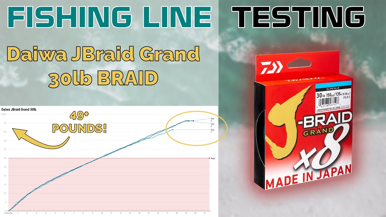 Fishing Line Testing - Daiwa JBraid Grand 30lb Braid - YouTube