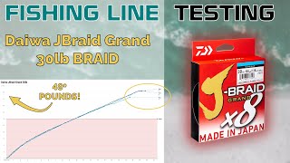 Fishing Line Testing - Daiwa JBraid Grand 30lb Braid