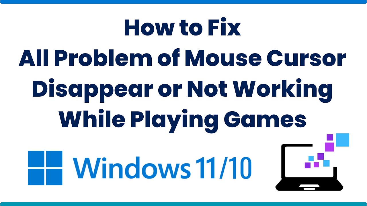 How to Fix All Problem of Mouse Cursor Disappear or Not Working While