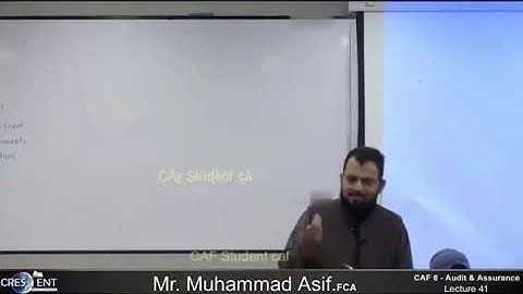 CAF 08 | AUDIT | LECTURE # 41 |BY SIR ASIF | SEPTEMBER 2024 ATTEMPT
