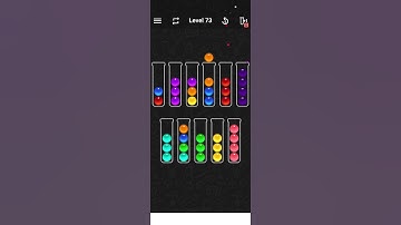 Ball sort color water puzzle level 73