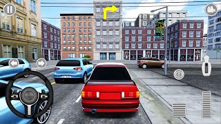 City Car Driving #9 - Red Sedan Classic Car Simulator Android Gameplay screenshot 3