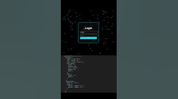 Login Form Glassmorphism with Particles.js Background  #shorts