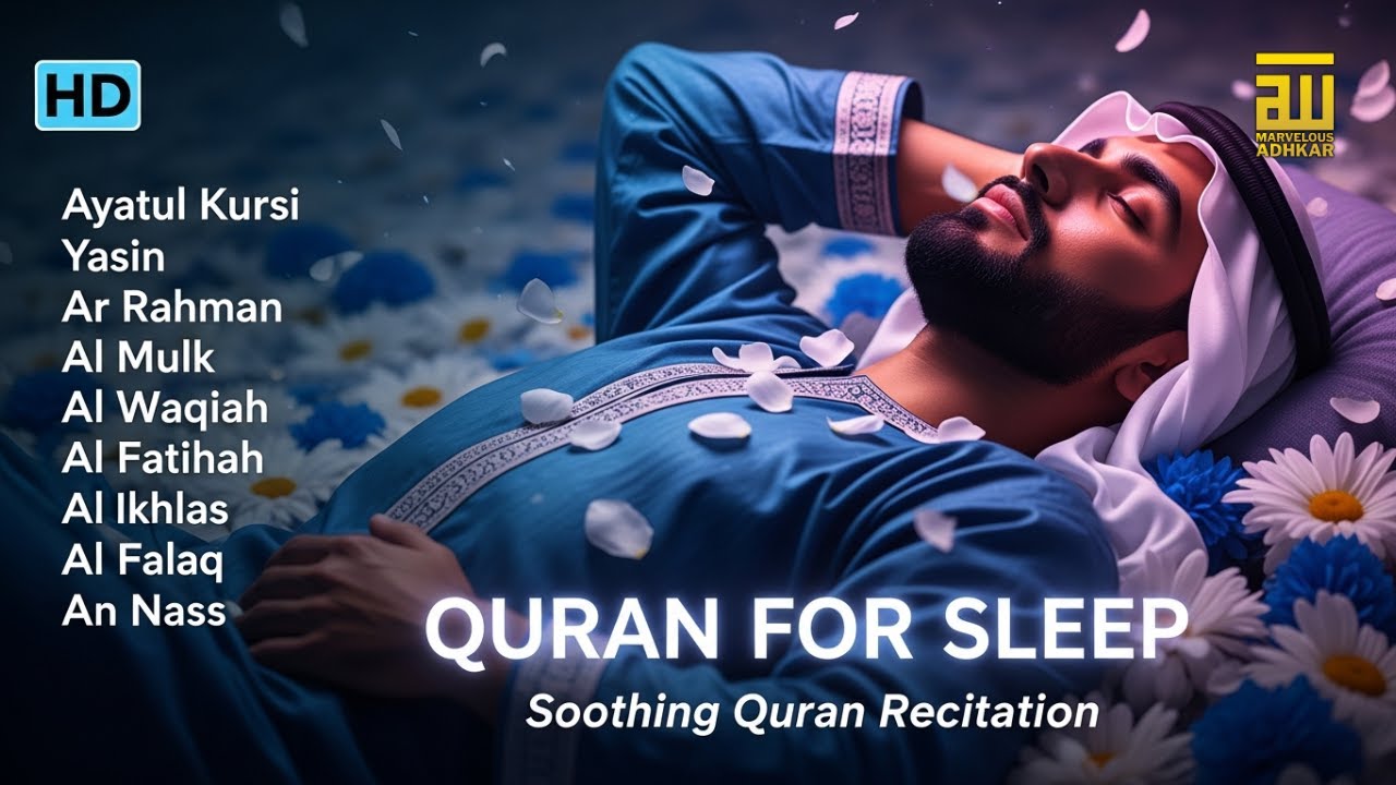 Soothing Quran for Deep Night Sleep ✦ Ayatul Kursi, Yasin, Ar Rahman, Al Waqiah