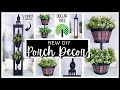 *NEW* DOLLAR TREE DIY Front Porch Decor | Wood TALL LANTERN | Half Barrel Planter | Indoor & Outdoor