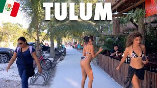 Walking Tulum Mexico | Tulum Centro to Zona Hotelera Tulum【4K】
