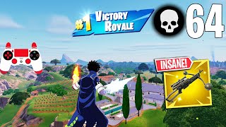 64 Elimination Solo Vs Squads Gameplay Wins (Fortnite Chapter 5 Season 2 PS4 Controller)