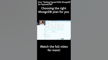 How to chose the right #mongodb plan for you. #nextjs  #programming #coding