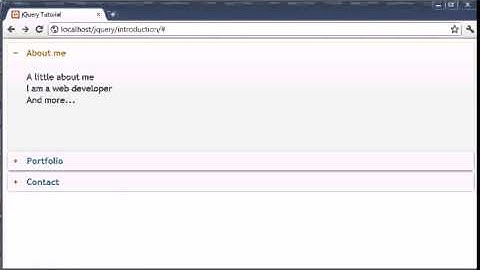 jQuery Tutorial   153   Accordion