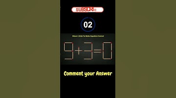 Move Only 1 Matchstick To Fix The Equation | Matchstick Puzzles #shorts #puzzle #riddles