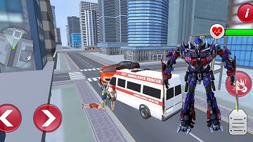 Ambulance Robot Car Transform - Emergency Robot City Rescue Simulator - Android Gameplay Car eyiFRiM