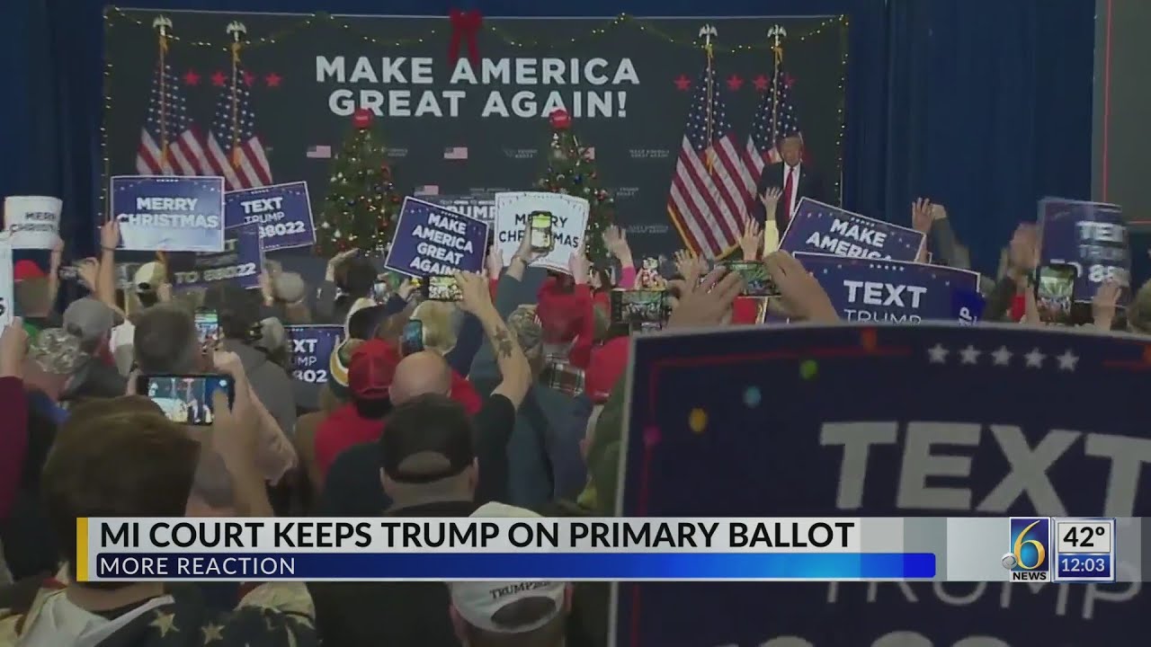 MI court keeps Trump on primary ballot - YouTube