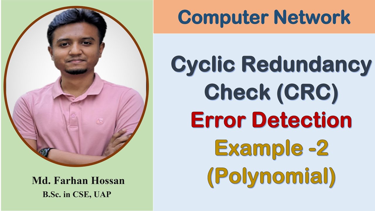 Lec: 31 | Cyclic Redundancy Check (CRC) |Error Detection | Example -2 ...