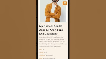 Responsive Personal Portfolio Website | #shorts