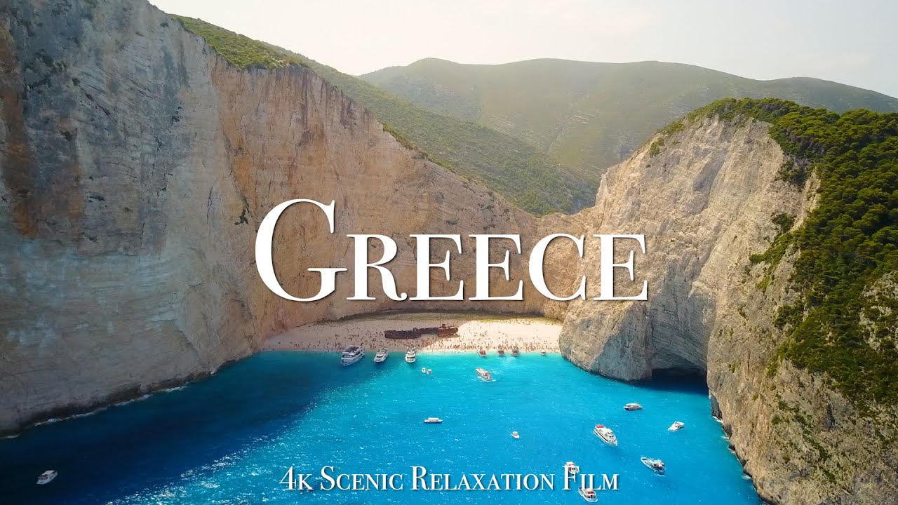 Greece 4K   Scenic Relaxation Film With Calming Music