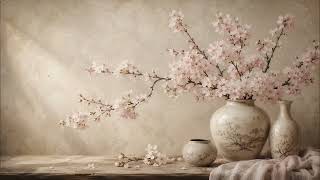TV Art Screen Saver • Soft Pink Cherry Blossoms & Vintage Ceramic Vase Painting screenshot 4