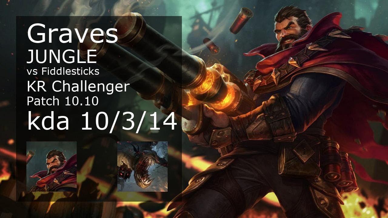 Graves vs Fiddlesticks Jungle - KR Challenger 10/3/14 Patch 10.10 Gameplay