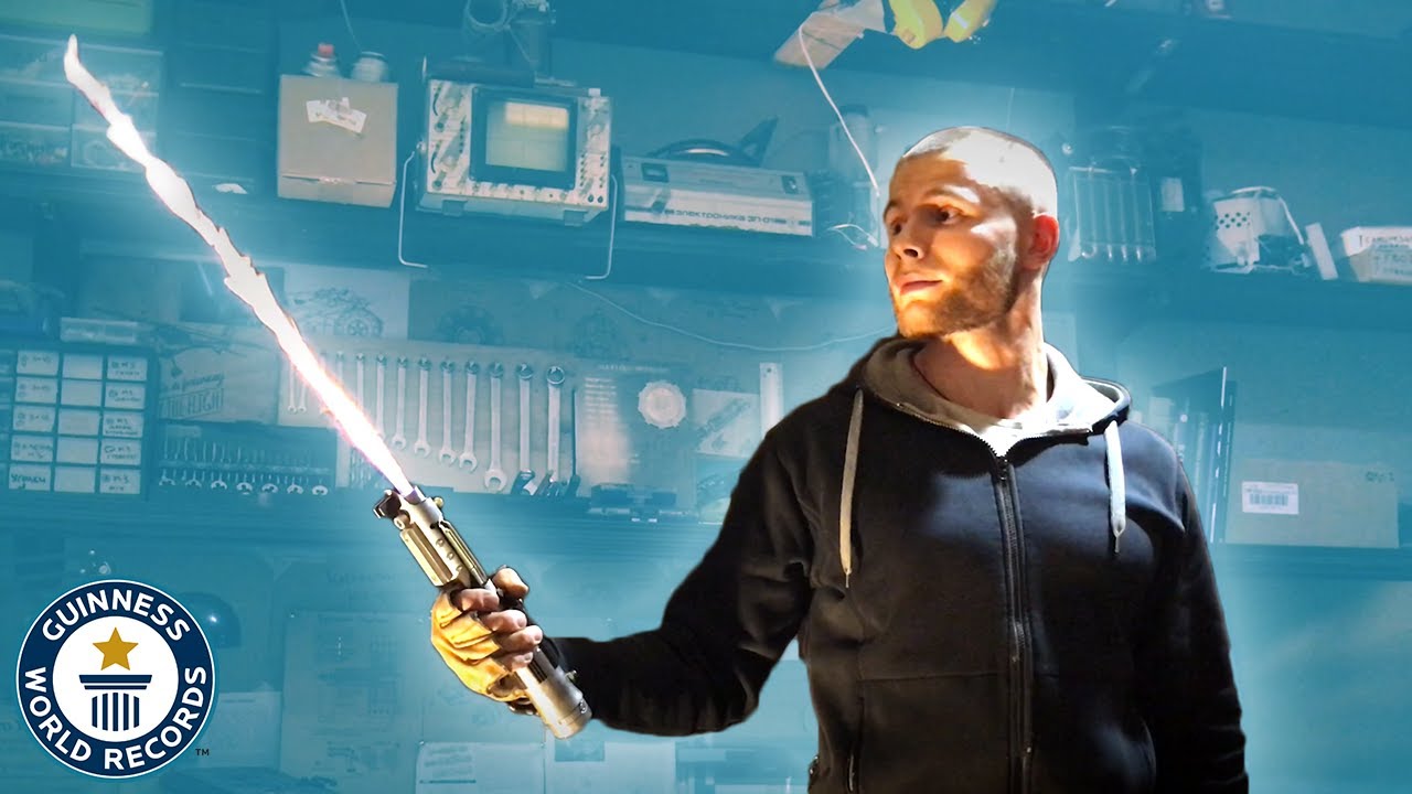 How I made a REAL LIGHTSABER - Guinness World Records
