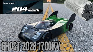 Hobao VTE2 204mph on 10s w/ GhostRC 1700kv 2028 and Onyx 10k PhatPacks,ScorchedRC connectors