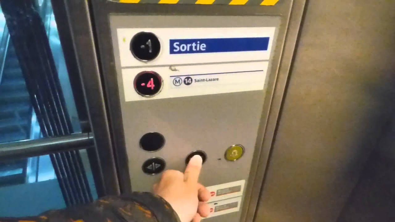 Lift at Olympiades station no buttons for useless floors (Paris)