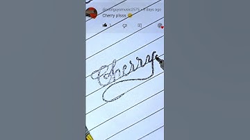 "Cherry" Stylish Name Art by Iwrite!! #cursivewriting
