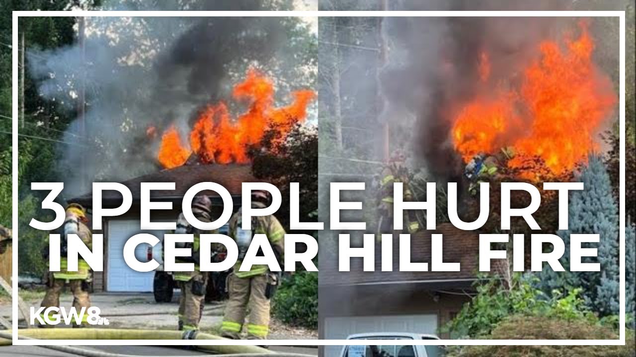 Fire burns 2 homes in Cedar Hills area, injures 3 people - YouTube