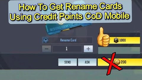 How To Get Rename Cards Using Credit Points CoD Mobile|Mr.RDR Gaming