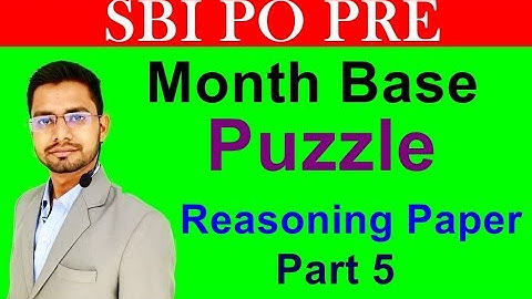 Month and Date Base Puzzle  SBI Bank PO Pre Previous Year Paper Reasoning Part 5