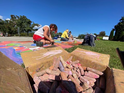 Brevard High School sidewalk art