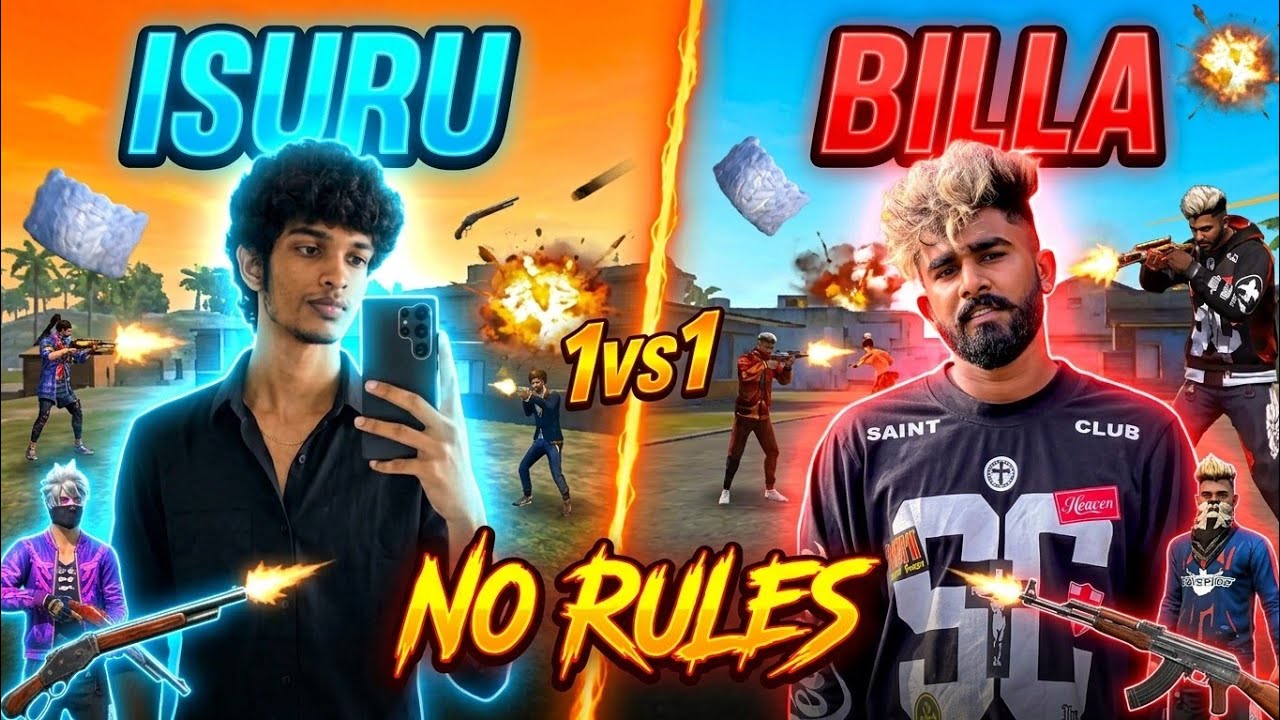 බිල්ලා VS ඉසුරු 😳 හැමෝම ඉල්ලපු කස්ටම් එක || BILLA VS WHITE ISURU || GARENA FREE FIRE