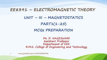 EE8391 - ELECTROMAGNETIC THEORY - UNITIII - PART1(1-25)MCQs