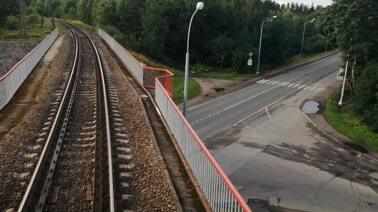 Луга-1 – Луга-2. Вид из кабины машиниста