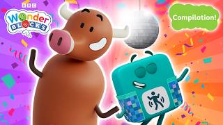 Get Dancing with the Moving Crew! | Coding Cartoon Compilation for Kids | Wonderblocks
