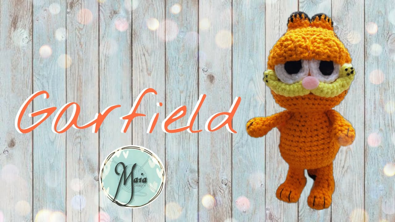 Garfield AmigurumiOjos,boca y unión de piezasParte 3 YouTube