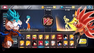 SSJ Goku Blue vs Naruto Nine Tails FINAL FORM 🔥 – EPIC BATTLE! | Stickman Warriors screenshot 1