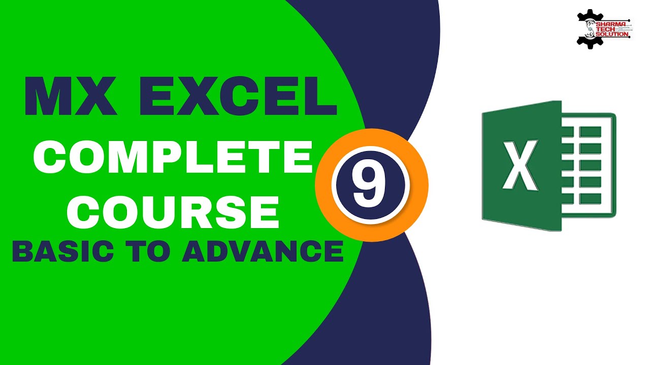 Excel Tutorial for Beginners Full Course Video: 9 |Hindi| Sharma Tech Solution|2023