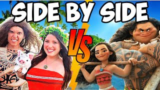 MOANA 2 VS. REAL LIFE!!! (Side by side comparison) 2025 ✨🎤 @SharpeFamilySingers