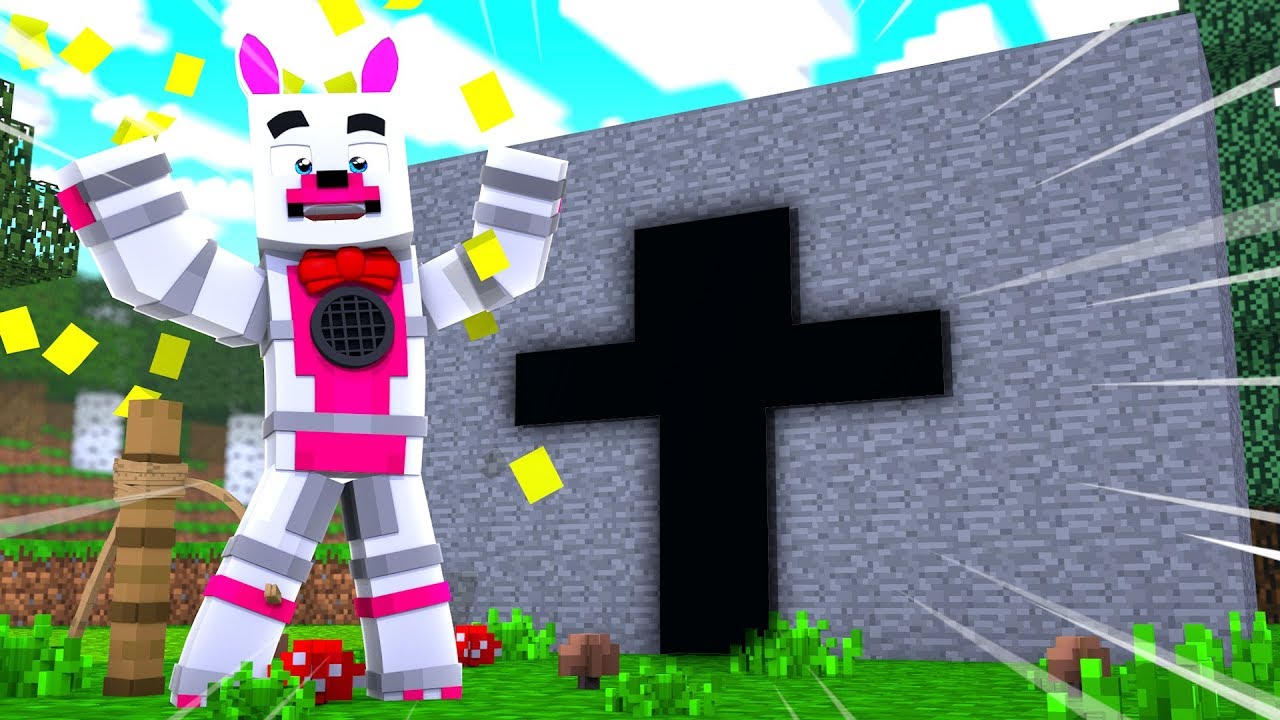 Funtime foxy Wins Hole In The Wall (Minecraft Fnaf Roleplay Adventure) fnaf sister location jogar