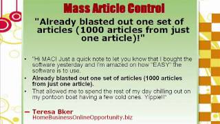 Mass Article Control: Testimonials