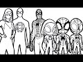 How to draw spiderman across the spiderverse vs spidey and his amazing friends  coloring pages