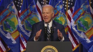 President Joe Biden speaking at the MOST in downtown Syracuse